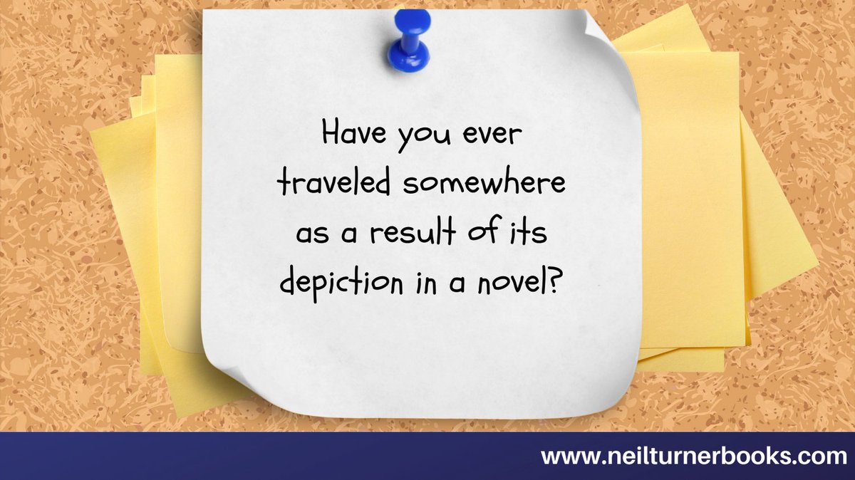 Interesting question, isn't it? I've done the inverse several times, going somewhere to research a setting. 

#book #books #legalthriller #crimethriller #conspiracythriller #thrillerbook #suspensebook #TonyValenti #NeilTurner #kindleunlimited #bookquestions