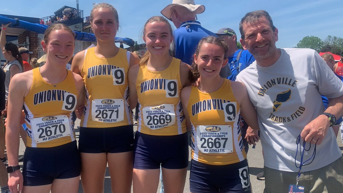 Thanks for a great season!  The girls 4x8 (pictured below) finished 12th in the state.  Aryan Abbaraju (29th in the 3200) and Alex Hall (21st in the Javelin) also competed and turned in admirable performances.
