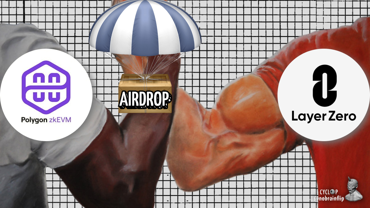 nobrainflip's tweet photo. Airdrops from LayerZero and Polygon zkEVM could potentially yield you $5000 each 👀

I've found a strategy that lets us secure both airdrops at once.

Find out how to catch two birds with one stone, spending just $2: 🧵👇 https://t.co/bJjJDYlfqs