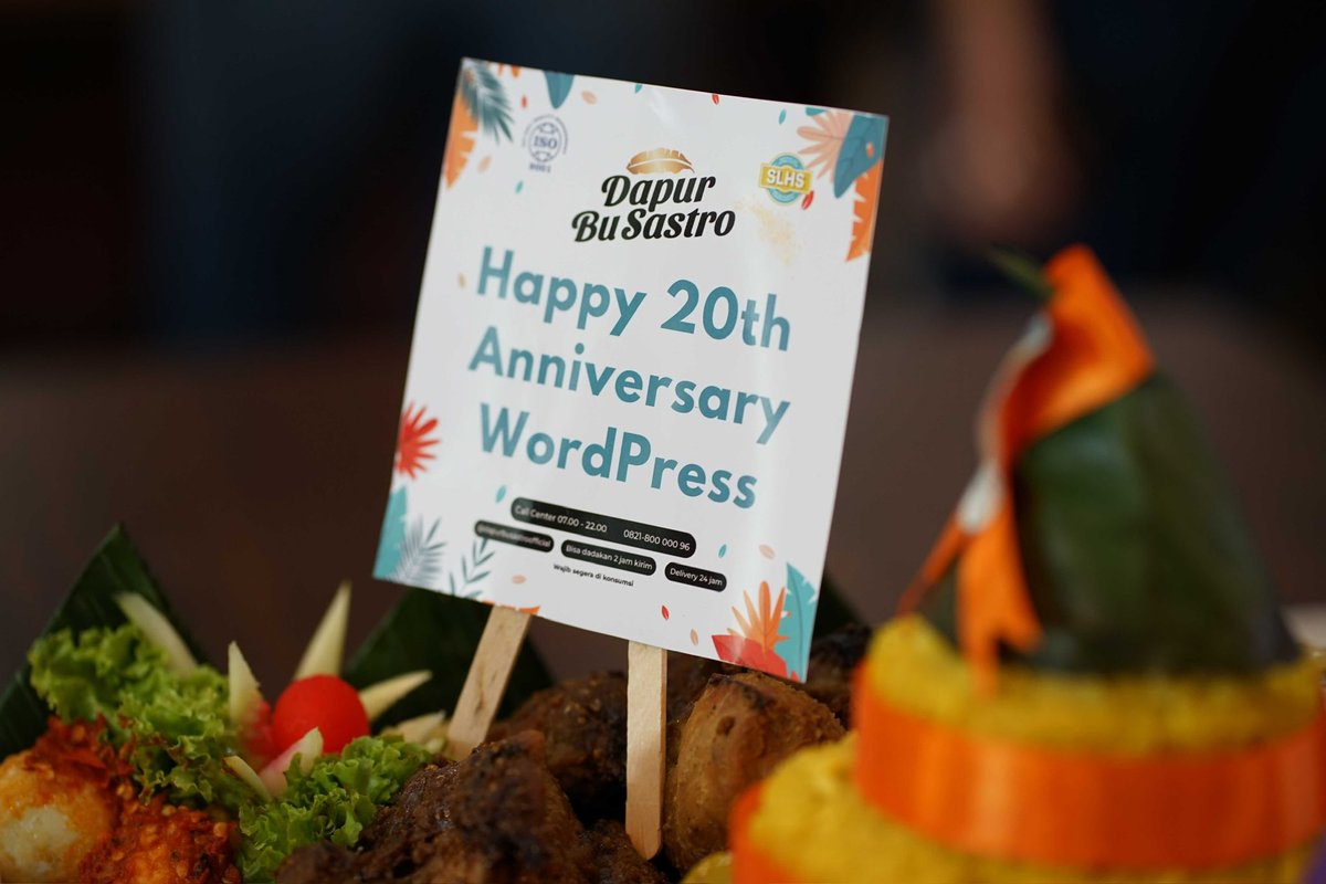 wcjkt's tweet photo. Diversity of the side dishes and sharing the Tumpeng with others are two values of so many values Tumpeng share with WordPress.
Thank you @exabytes_id!
#WP20 #WPID #WCJKT #WordPress https://t.co/AQp5ShGG8n
