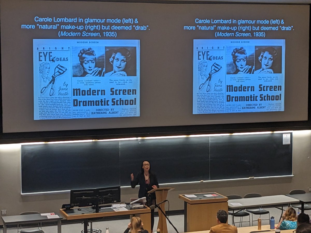 We are underway with panel D1 CLASSIC HOLLYWOOD! Denise Mok from U of Toronto here presenting 'Performing Plainface: Onscreen De-glamourization of Women Stars in 40s-50s Hollywood Films.'