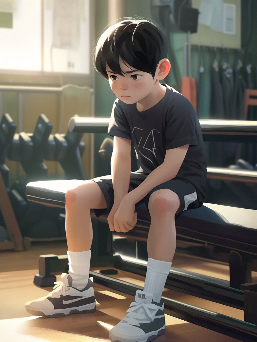 rotasukeAI's tweet image. いつもと違うタッチのショタ...膝が赤い感じがまた...😙