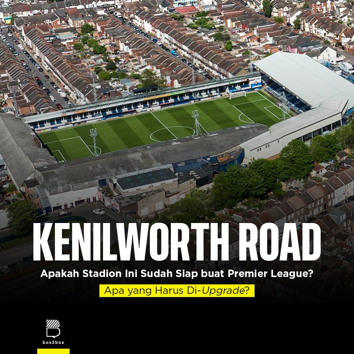 Kenilworth Road: Jadi Apa aja yang harus di-upgrade sama Luton Town buat berlaga di Premier League? Berikut penjelasannya 🤩

Kurang lebih, Luton Town harus merogoh kocek sebesar Rp148-185 milliar untuk renovasi stadion 💷

Btw stadion ini cuman berkapasitas 10.356 penonton 😳
