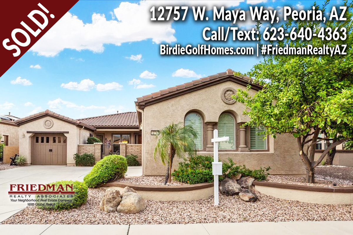 Our listing is now a #HOMESOLD - thank you to our clients, we enjoyed working with you!
MLS #6455218 • Sold Date: 5/17/23 #PeoriaAZ 85383 #TrilogyAtVistancia
#Peoriahomesforsale #yourrealtormatters #FriedmanRealtyAZ #activeadult #55pluscommunities #luxuryhomes #golfcoursehomes