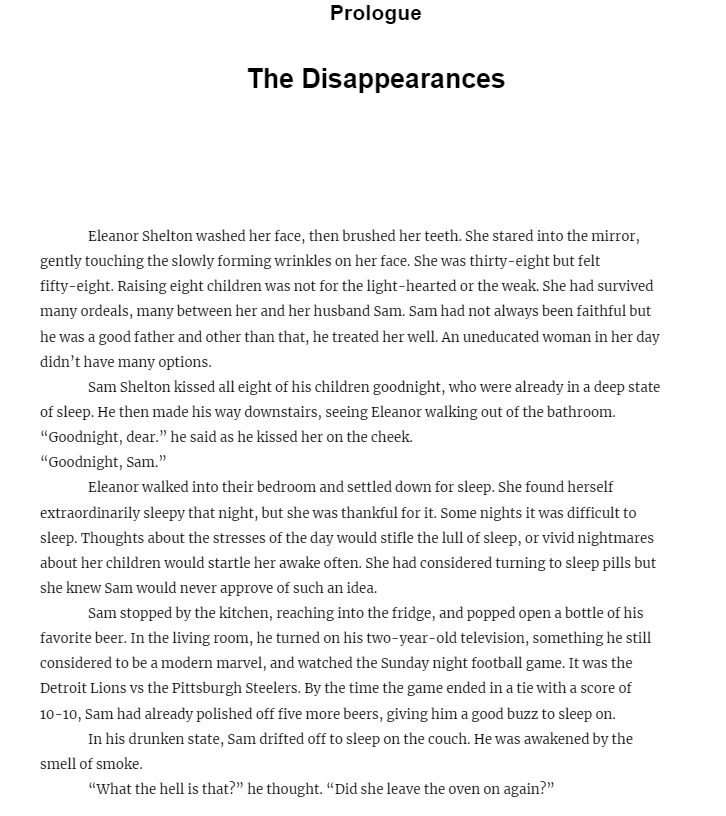 HorrorBrandon's tweet photo. I decided to show everyone a snippet from my first full-length novel.
(Keep in mind this is a WIP and can change before the final version)
.
.
.
#bookstagram #booksbooksbooks #bookworm #bookish #bookdragon #alwayswriting #readeverything #kindleunlimited #letstalkbooks #indiebooks #authorsofinstagram #instagrambooks #horrorbooks #scarybooks #horrorfiction #Kindle #HorrorBookstagram #HorrorOfInstagram #Creepy #CreepyPasta #indieauthors #WritingCommmunity