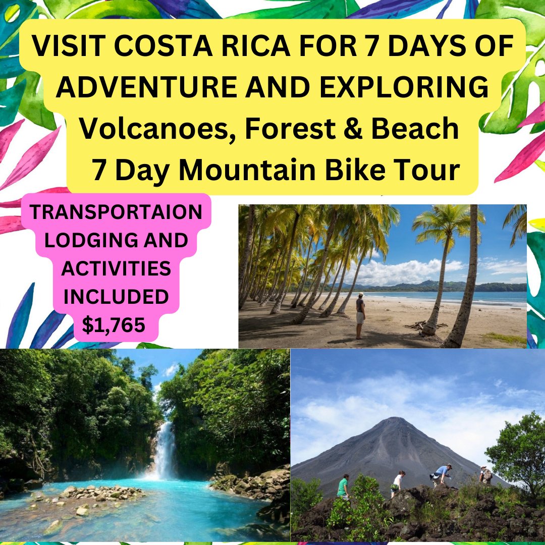 Volcanoes, Forest and Beach - 7 Day Mountain Bike Tour
Multiday Trip
San Jose, Costa Rica
Book this Amazing Experience- rfr.bz/t5rw9dq
#costarica #volcano #forest #beach #mountain #activities #allincluded #vacation #adventure #explore #explorecostarica #hiking #swimming