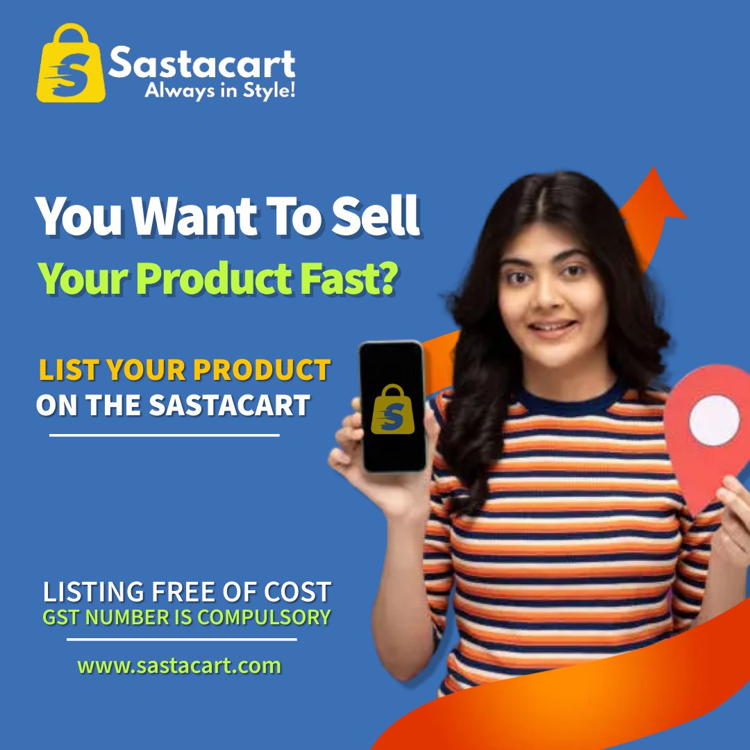 With 0 listing and low return charges, make your business visible to google customers on Sastacart across 27000+ pin codes.
#india #sastacartcom #fashion #seller #sellersagent #instagram #selleronline