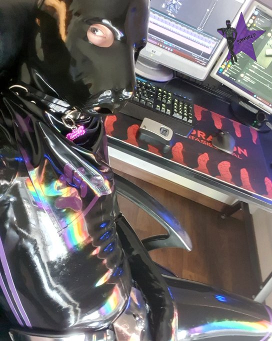 Being locked in rubber, pup mask, and carrara belt, and all keys are inside the key safe, and I won't