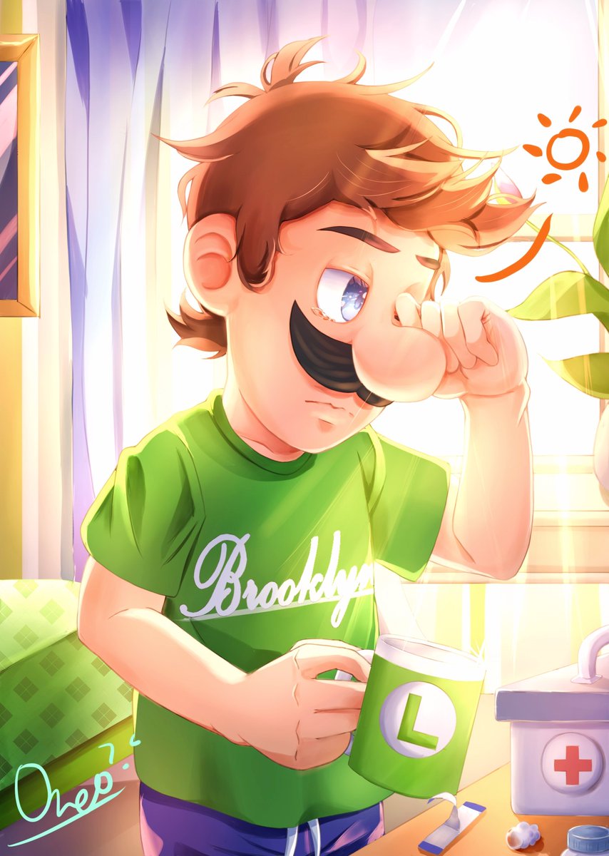 The second day after saving Brooklyn! Moring~ Heroes.( #Luigi