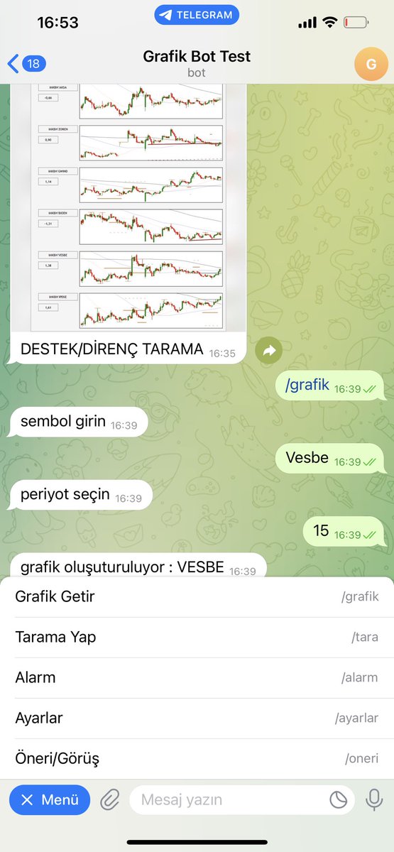 zknflz's tweet photo. Kişiye Özel Botta 

İstediğiniz periyotta istediğiniz hissenin grafiğini isteyebiliyorsunuz.

İstediğiniz periyotta istediğiniz taramayı yapabiliyorsunuz.

İstediğiniz hissede formasyona alarm kurabiliyorsunuz. Örnek Kchol de 15 dk lıkta tobo olunca alarm çal. https://t.co/Jop5SgZnc4