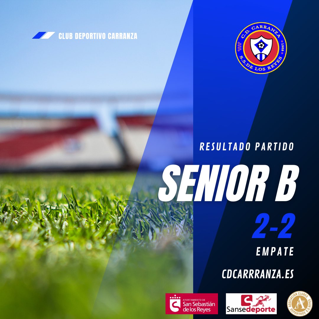 🔵⚪🔵⚪🔵⚪🔵
RESULTADO PARTIDO:
SENIOR “B”

RIVAL
<a href="/LAMORALEJACF/">LA MORALEJA CF</a> “B”

RESULTADO:
2-2 🟰

GOLES:
⚽️ MARUAN
⚽️RUBÍ

MEJOR DEL PARTIDO:
Todo el equipo!!

#crecemoscontigo💙 
🔵⚪🔵⚪🔵⚪🔵