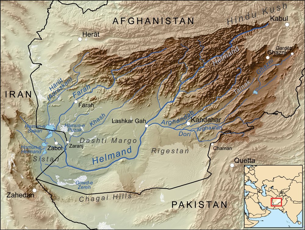 Afganistan-Iran su temini ile ilgili gerilimin konusu Helmand Nehri su tutuşu.

Arkada: Çin Iran ile fazla yakın.
Afganistan ile de arası iyi.
Ikisi arasındaki gerilim taraf tutmasına sebep olur mu.....