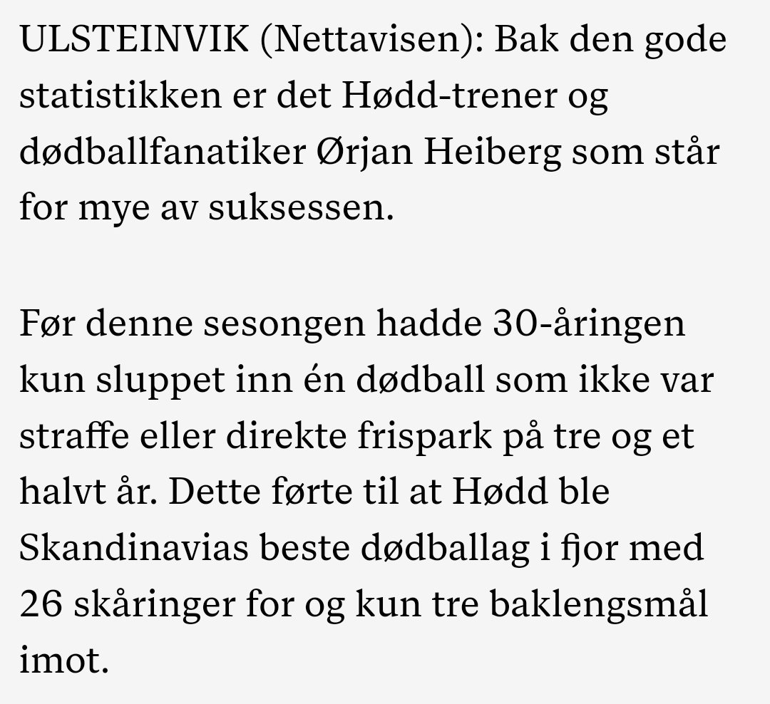 kaicbardal's tweet photo. Artig sak om Hødd og Ørjan Heiberg, som med inspirasjon fra futsal har herjet på dødball. I futsal velger du varianter som passer mot forsvaret du møter, starter med en sekvens med bevegelser, ser hvordan motstanderen reagerer, tar valg ut fra dét og prøver å avslutte/score. https://t.co/kK7HDPYB9H