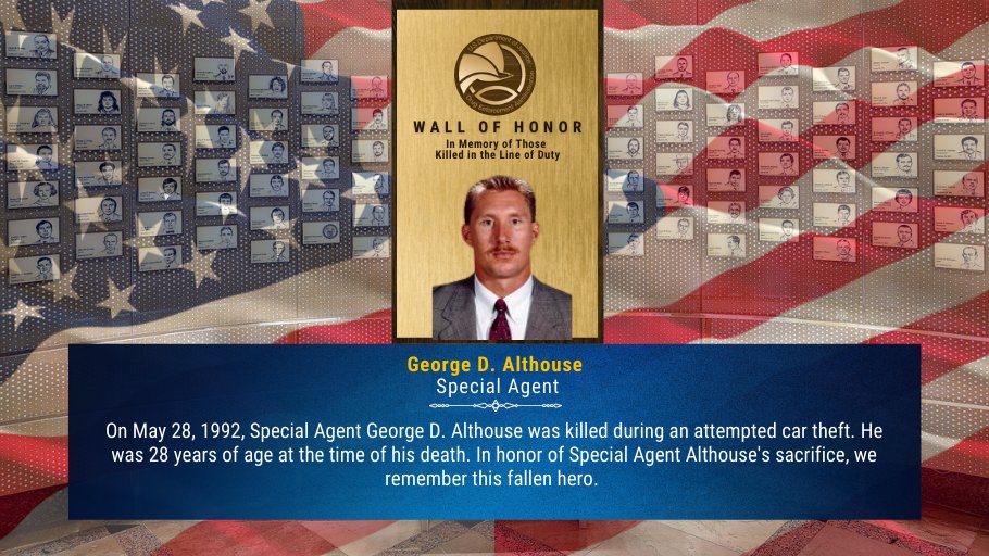 Today, we take a moment to honor Special Agent George D. Althouse who lost his life in the line of duty on May 28, 1992. Learn more about this fallen hero on his DEA #WallofHonor page: museum.dea.gov/wall-honor/geo…  #NeverToBeForgotten  @DEANEWORLEANS