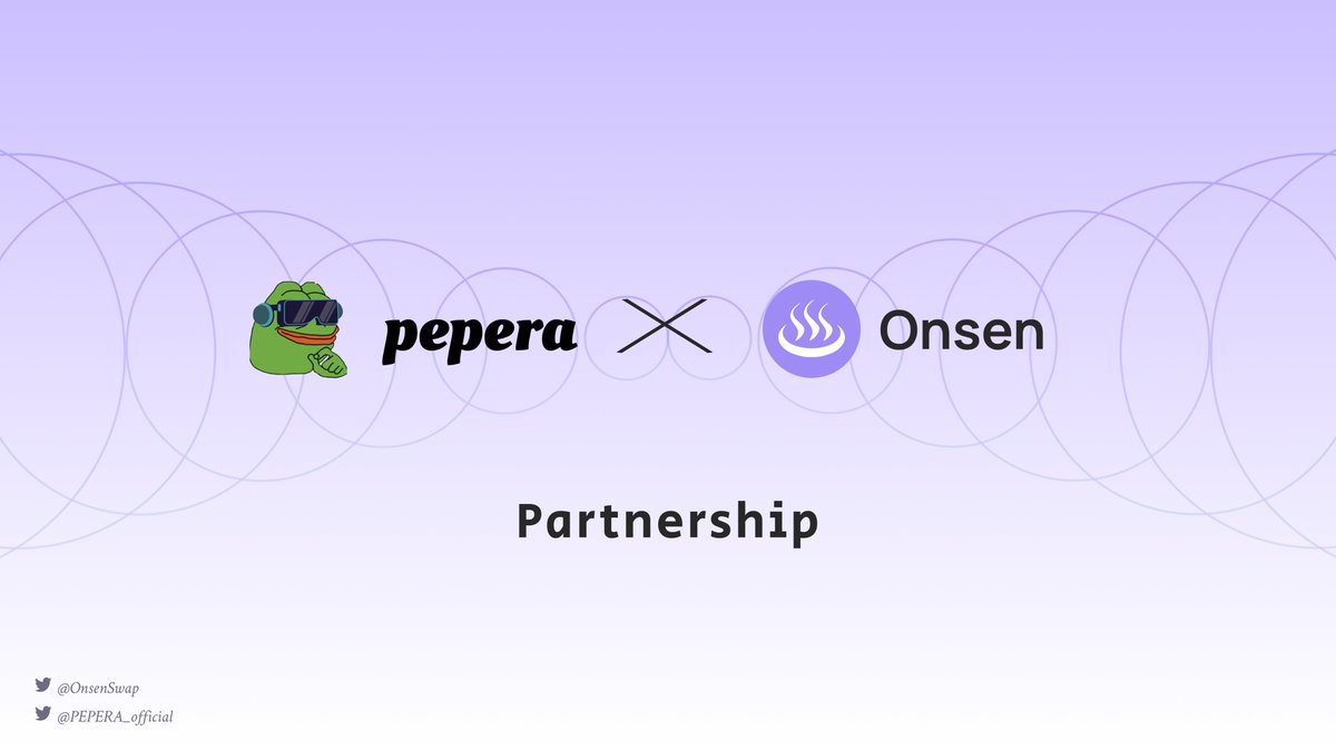 GM and Happy Sunday!
We have exciting news today!

Welcome our first <a href="/zksync/">ZKsync (∎, ∆)</a> #Memecoin partner <a href="/PEPERA_official/">PEPERA</a> to join our Onsen party♨️☺️

More big news are coming out soon!
Stay tuned!

#zkSync #zkSyncEra #memecoins