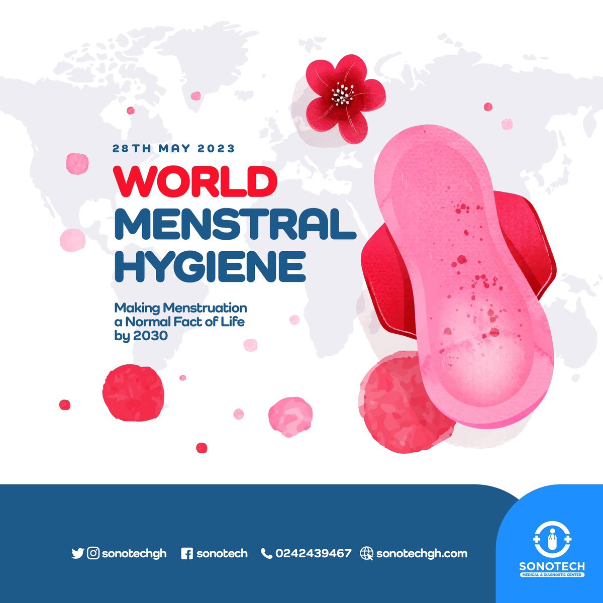 #MenstrualHygieneDay #MenstrualHealthAwareness #periodpoverty #menstrualhygiene #sonotechmedicalcenter #Sonotechgh #menstruation #yourtotalhealthcarepartnerforlife