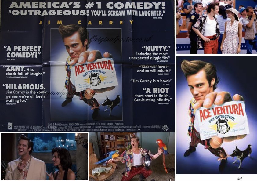 3:30pm TODAY on #GreatMovies

The 1994 #Comedy film🎥 “Ace Ventura: Pet Detective” directed by #TomShadyac and co-written with Jim Carrey & Jack Bernstein (who wrote the story) 

🌟#JimCarrey #CourteneyCox #SeanYoung #ToneLoc #DanMarino