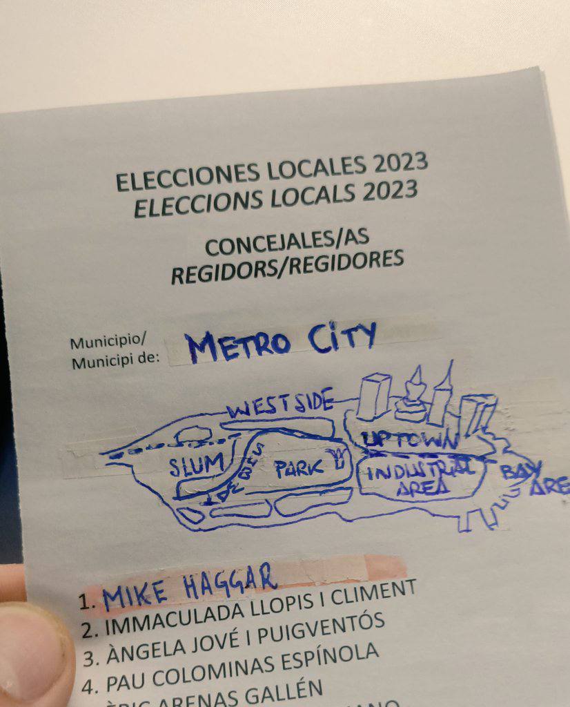 Yurink4's tweet image. Me pasan esta foto, hay un héroe anónimo por ahí que ha &quot;votado&quot; al alcalde bueno