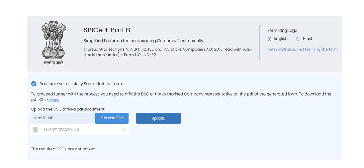 CSPrakashJoshi1's tweet photo. Facing a critical issue with Spice Part B resubmission. Tickets FO_20230528853940 &amp; FO_20230528853941 raised. Error"PDF Generation in Progress" since 25 May. Multiple browsers tried, but verification fails. Attached screenshot for reference @HelpdeskMCA21V3 @icsi_cs @theicai https://t.co/reFhNuF3l4