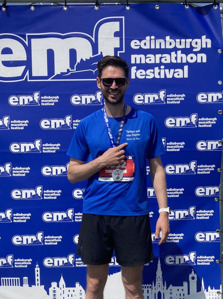 Patty should have been in this picture next to me but life is unfair. I dedicate this and every single one of my runs to the loving memory of my late sister.

Edinburgh Marathon #emf2023 - Please feel free to donate and share the link @UofGlasgow 🙏❤️: gofund.me/b5a0f487