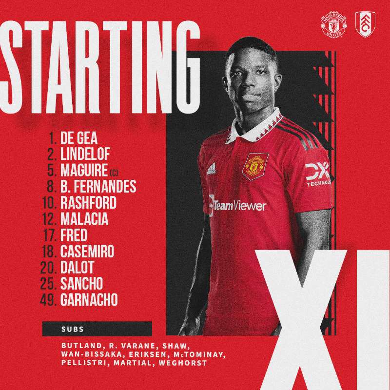ManUtd's tweet photo. 🚨 Closing out our 2022/23 season... 

The boss makes 6️⃣ changes from Thursday's win 👊

#MUFC || #MUNFUL