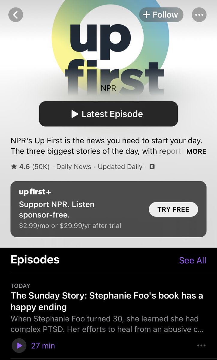 I’m on <a href="/UpFirst/">Up First</a> today! Thanks <a href="/NPR/">NPR</a>.