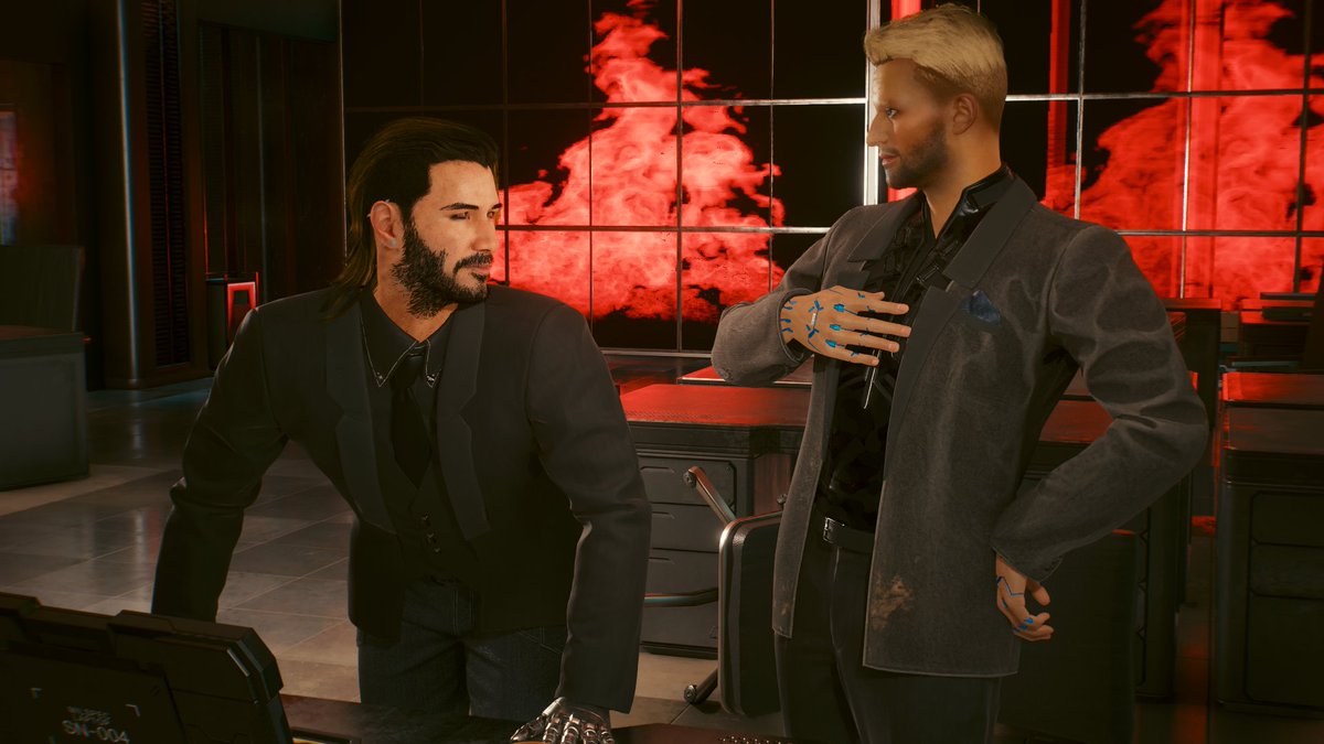 Blizzardforce's tweet photo. #Cyberpunk2077 #JohnnySilverhand #VinceSmidt
#VampireAU #VampireJohnny #VampirehunterV https://t.co/wp6lHej6qE