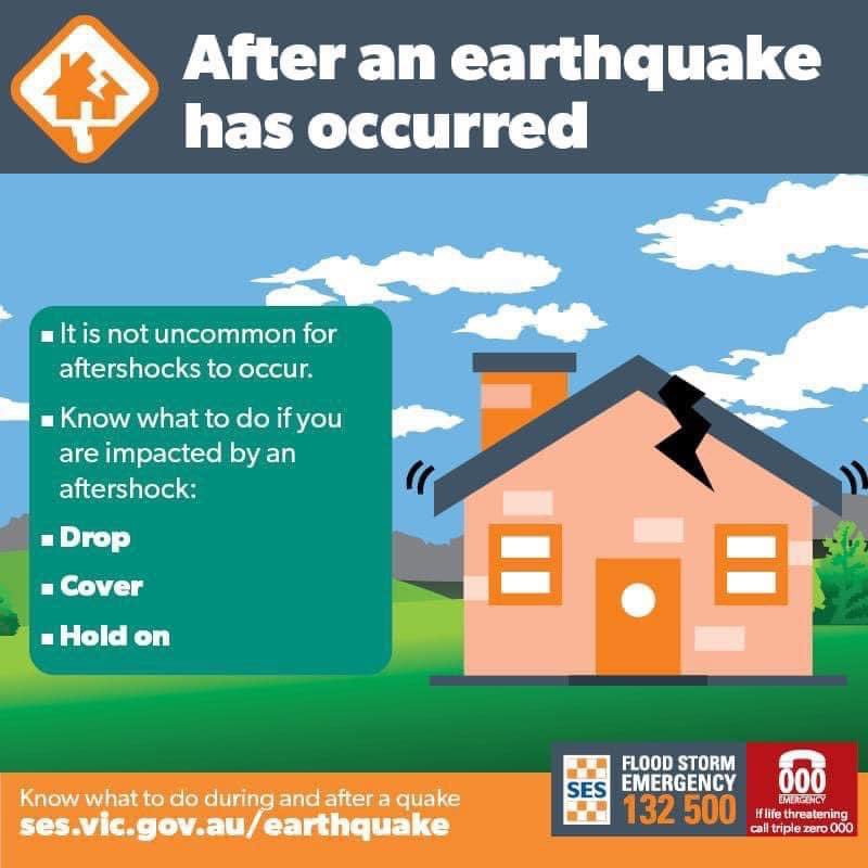Tonight’s earthquake measured in at 3.8, compared to September 2021 when we experienced a magnitude 6.0 earthquake here in Victoria. 

It’s not uncommon for aftershocks to occur after an earthquake. Know what to do if you are impacted by an aftershock: Drop, cover, and hold on.