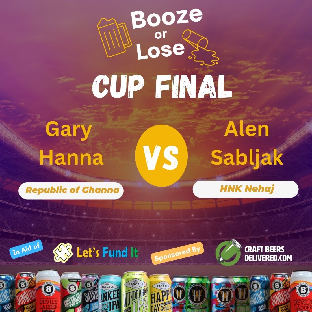 🏆| Cup Final Day | 🏆

🍻 The winner will win free entry into next seasons Booze or Lose FPL Mini-League 

👏 Best of luck to Gary & Alen

#fpl #fplcommunity #craftbeer #irishbeer #finalday #beer