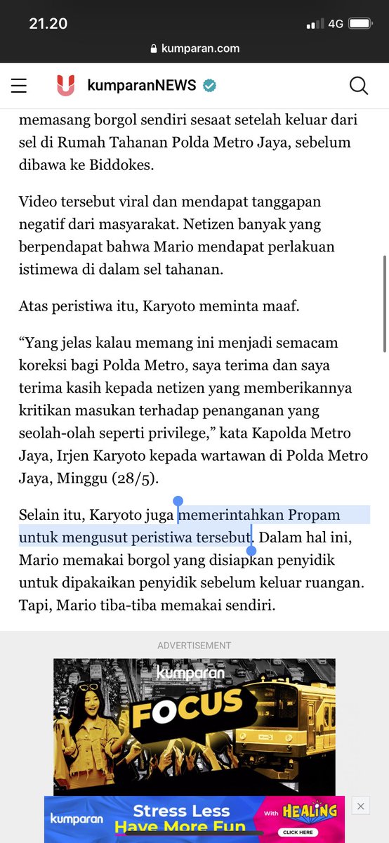 Propam juga harus periksa Kabid Humas Polda Metro Jaya yang ujug-ujug menyatakan bahwa video tersebut editan. Kalau ngga diperiksa berarti ini cuma usaha untuk menurunkan tensi kasus. Cc <a href="/ahriesonta/">ahriesonta</a>