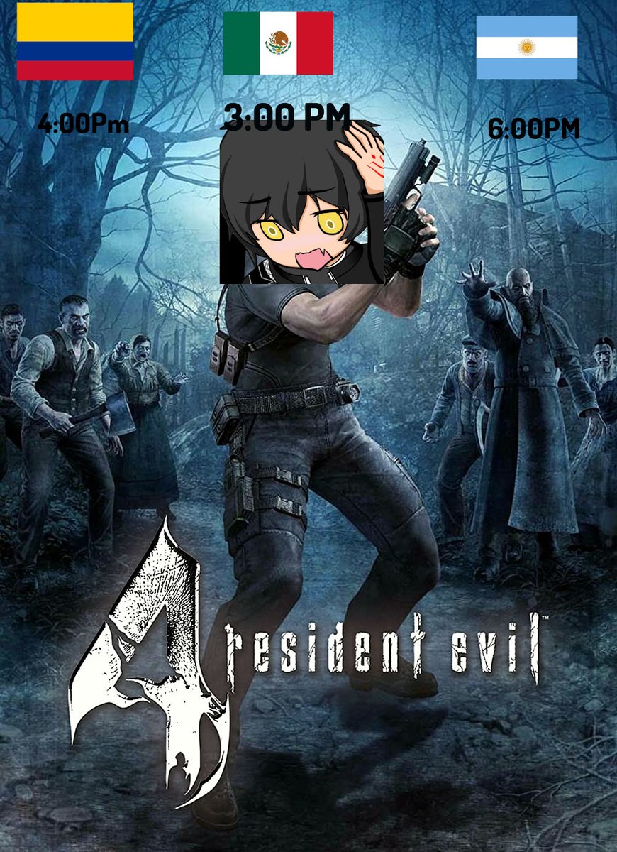 KaiiVt's tweet photo. bueno que raro funciona la hora, en mi zona seria a las 5PM asi que a esa hora nos vemos para posiblemente jugar el resident Evil 4 posiblemente el final https://t.co/AsgXPy6yE0
#VtuberES #VtuberCO https://t.co/2HuCrEpz5P