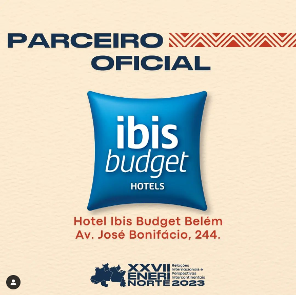 enerinorte's tweet photo. 🏨 Temos o hotel oficial do ENERI Norte 2023!

Os congressistas que virão a Belém para participar do maior evento de estudantes de Relações Internacionais da América Latina têm 15% de desconto na hospedagem no Hotel Ibis Budget, em reservas entre os dias 2 e 8 de Agosto! https://t.co/aFAeMOzNAC