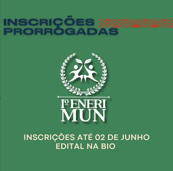 enerinorte's tweet photo. Novo prazo de inscrições para o I ENERIMUN!

Confira no Aditivo de Edital do ENERIMUN, disponível no link da bio na aba “EDITAIS”, o novo cronograma de inscrições e de realização da simulação. https://t.co/VeWfp0fY84