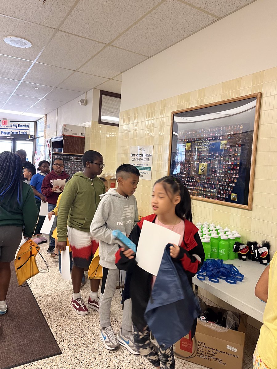 Students selecting Strive for 95 awards. Attendance Matters.