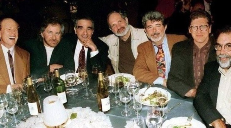 #RonHoward #StevenSpielberg #MartinScorsese
#BrianDePalma #GeorgeLucas #RobertZemeckis #FrancisFordCoppola at Lucas' 50th birthday party
(May 1994)

#FilmDirector #FilmTwitter 📽️🎬