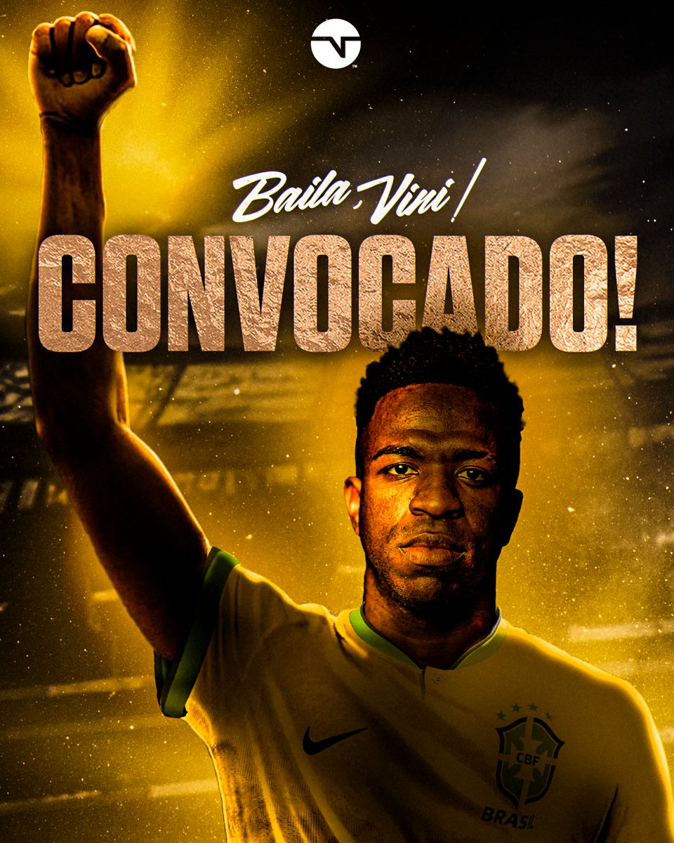 VAMOOOOO, MEU CRAQUE! 🇧🇷😀 Vini Jr. foi CONVOCADO pros amistosos da #SeleçãoBrasileira na próxima Data Fifa, na Espanha e em Portugal.