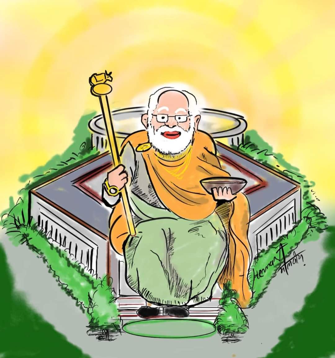 singnitinsing's tweet photo. Twitter is deleting this toon whenever I'm posting it. It's a cartoon, for God's sake. Grow up. https://t.co/uf16PRQMd0