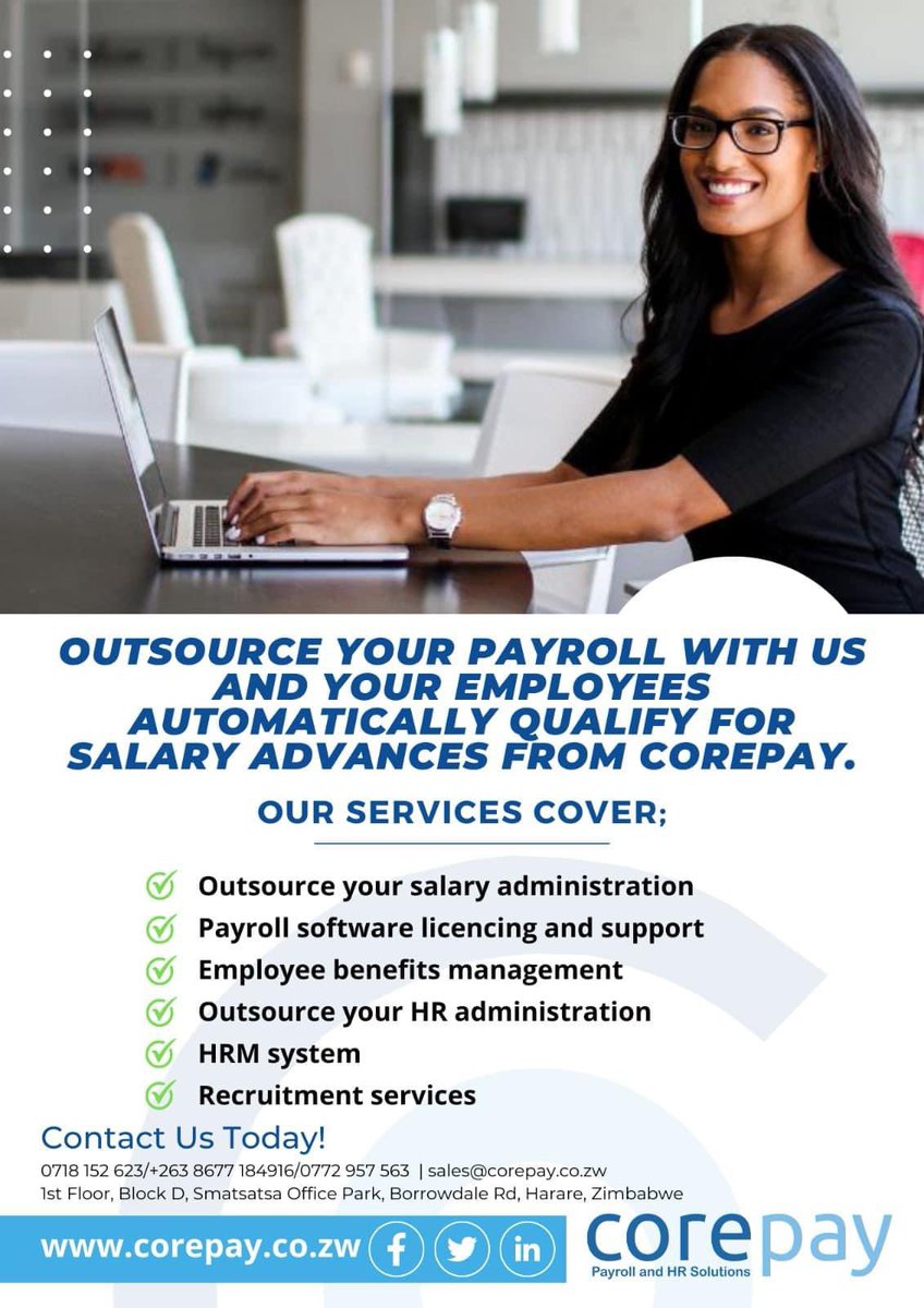 #paydayloans now available🎉👌🏿
#payrollservices #payroll #managedpayroll #salaries #salaryadvance #payrolloutsourcing #Payzim #employeebenefits #employeewellbeing #CorePay