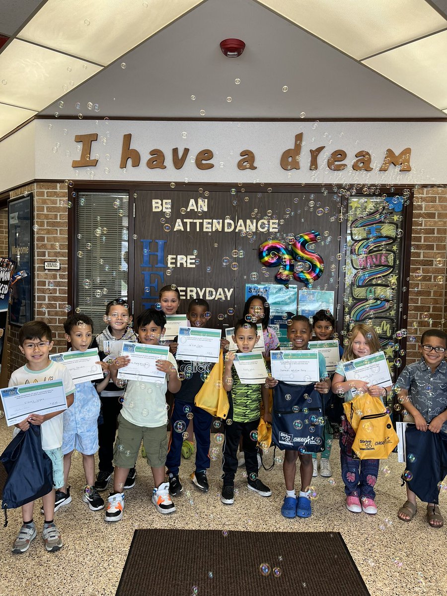 Strive for 95 students. Attendance Matters!
