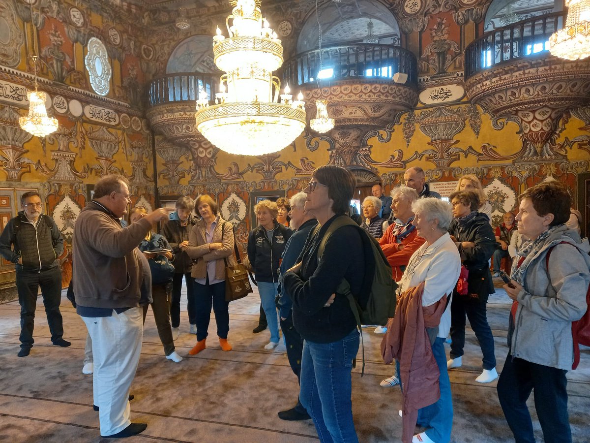 GoBalkans's tweet photo. Today we visit two exceptional places of spirituality and religious art: the Monastery of St. Pantelejmon in Skopje and the Painted Mosque in Tetovo - testifying that every confession is richness for the soul and beauty for the eyes! https://t.co/ILo0CfGDta