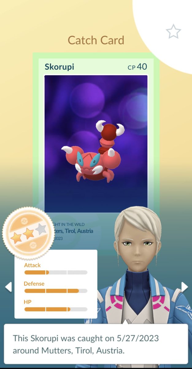Rickazarus's tweet photo. Second 🌟Skorupi makes the family complete 🤩
#PokemonGO #GOJournalbyRickazarus #ShinyPokemon #RisingShadows https://t.co/I8Axv4UcrQ
