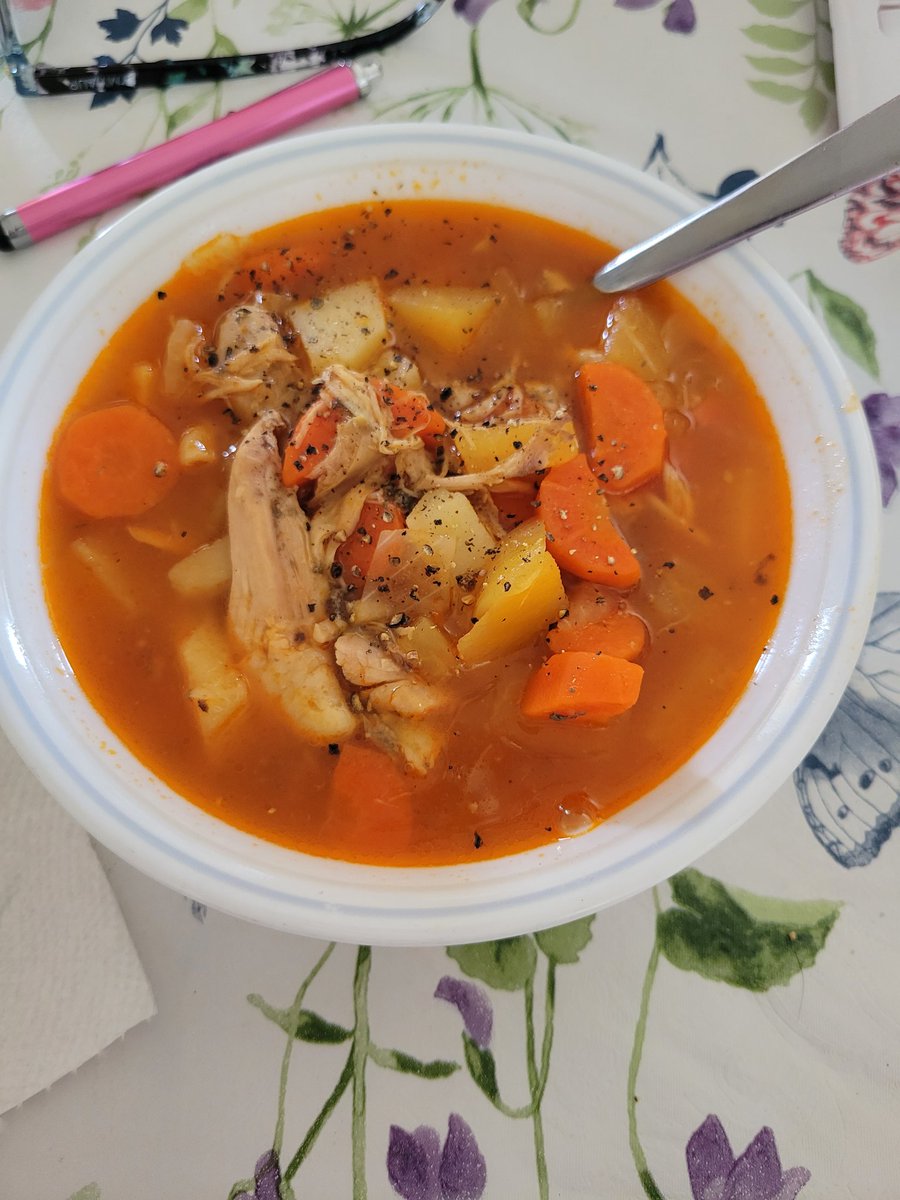 Mmmm... #homemade chicken vegetable soup #saltbeef #newfoundland