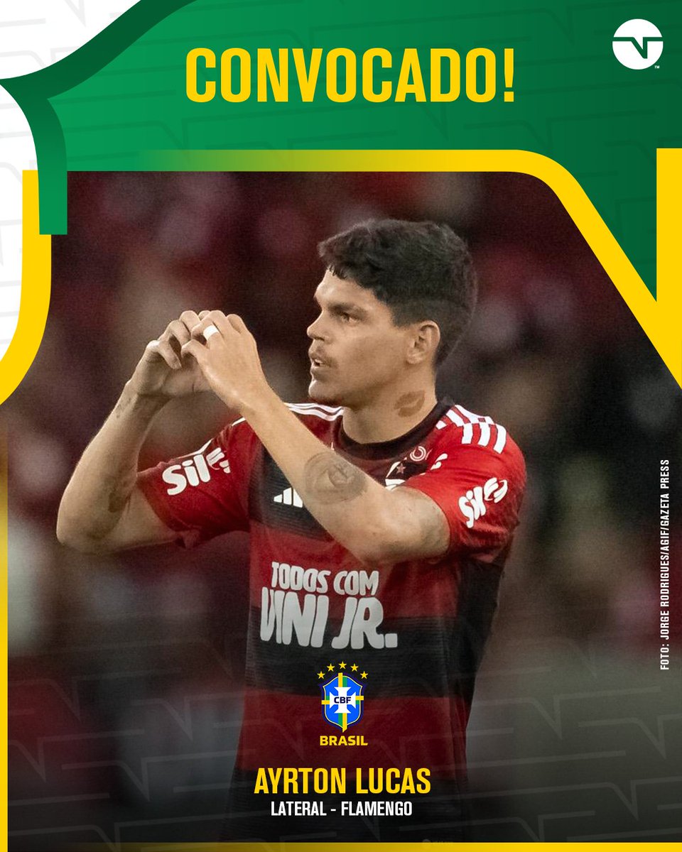 ALÔ, SELEÇÃO, O HOMEM TÁ CHEGANDO! 💋💋 Ayrton Lucas foi convocado por Ramon Menezes e vai para os amistosos da #SeleçãoBrasileira contra Guiné e Senegal. Convocação merecida, torcedor?