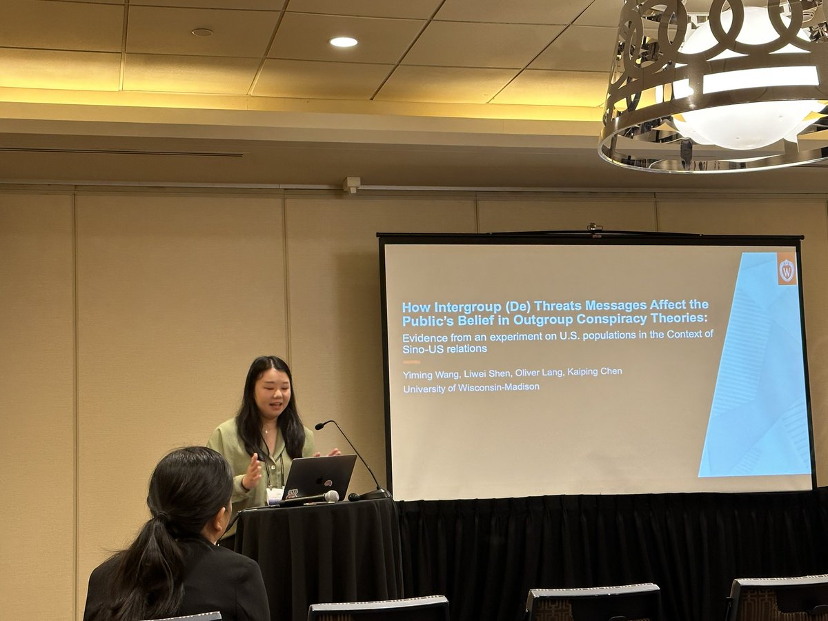 Kaiping Chen (@kaipingchen.bsky.social) (@kaiping_chen) on Twitter photo .<a href="/LiweiShen/">Liwei Shen</a> is presenting our (<a href="/YimingWang_/">Yiming Wang</a> Oliver Lang) work about how to address outgroup conspiracy beliefs in the context of Sino-US relations to facilitate inter group trust and collaboration. #policomm #ica23 .<a href="/LiweiShen/">Liwei Shen</a> is presenting our (<a href="/YimingWang_/">Yiming Wang</a> Oliver Lang) work about how to address outgroup conspiracy beliefs in the context of Sino-US relations to facilitate inter group trust and collaboration. #policomm #ica23