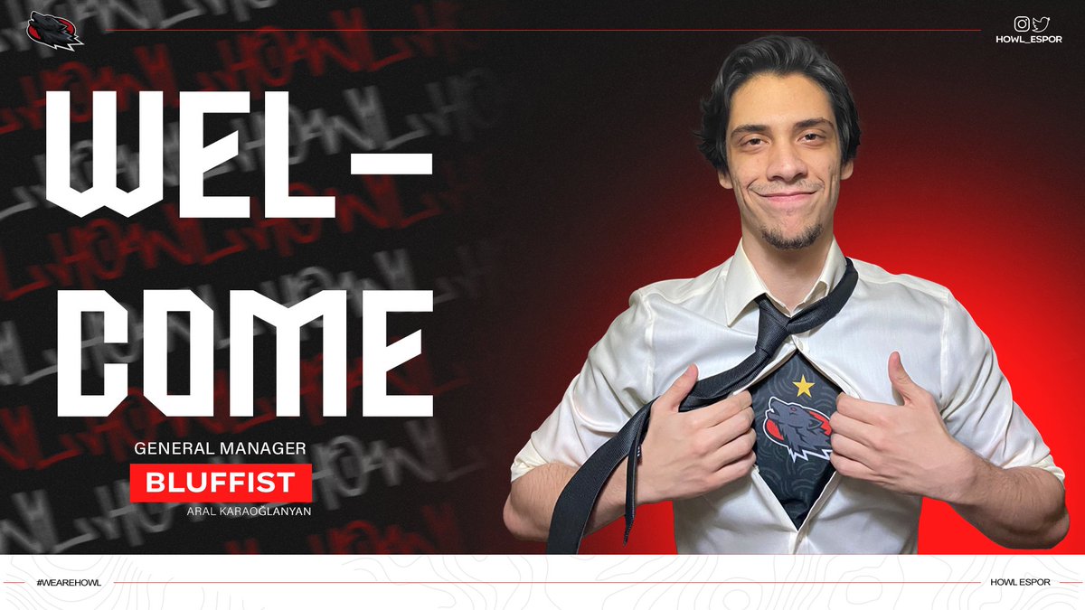 Karşınızda HOWL Esports Genel Menajeri Aral "Bluffist" Karaoğlanyan.  

Yuvaya hoş geldin <a href="/bluffist/">bluffist</a>

Çok yakında farklı oyunlarda görüşmek üzere!  

#AUUU | #WeAreHOWL
