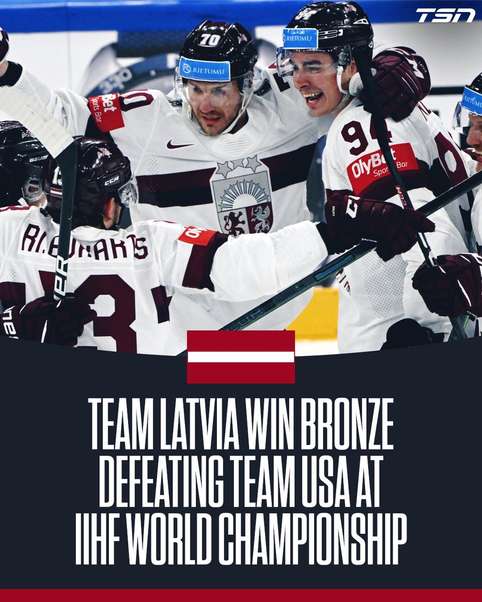 Team Latvia brings home Bronze, their first-ever medal at the IIHF Tournament!