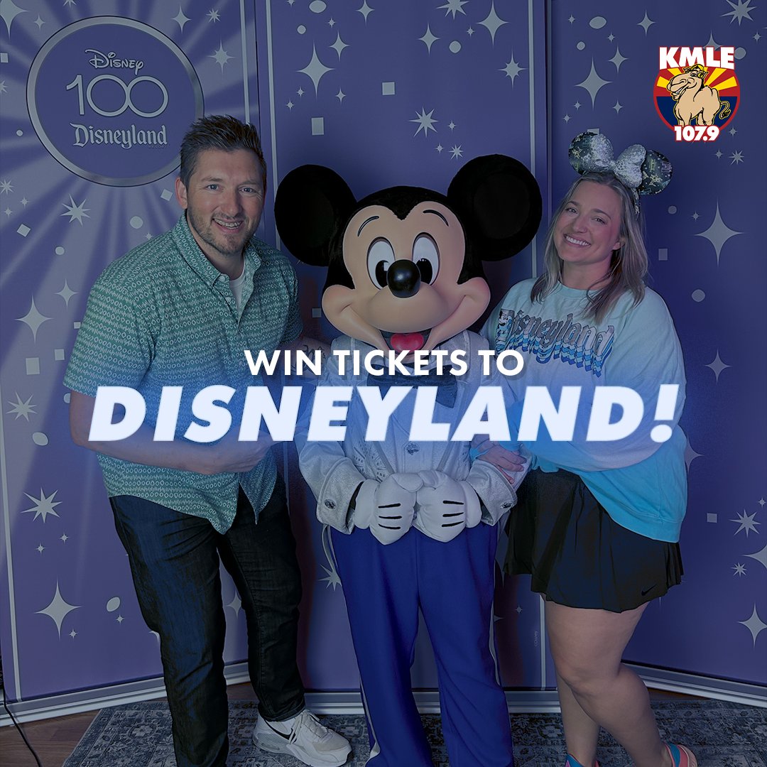 Win tickets to #Disneyland Resort by listening to KMLE 107.9 for the special keyword! Once you hear it, head to https://t.co/eobCb9fkDt and enter the keyword! 

For more info, visit our website & listen to KMLE anywhere with the free @Audacy app! https://t.co/MUkn0rn1gJ