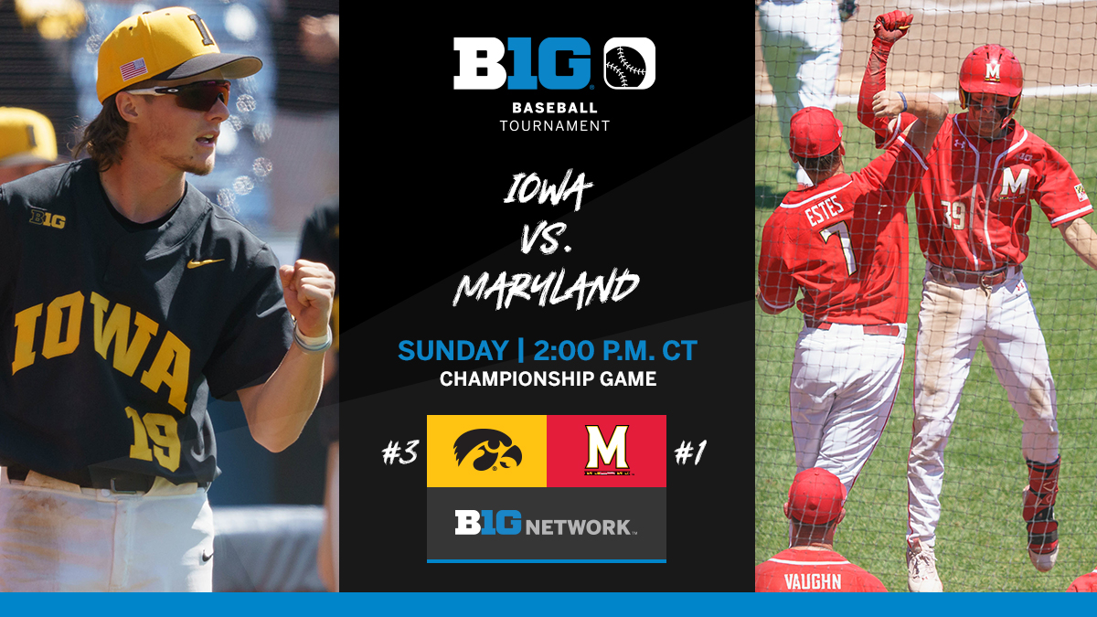 🏆 𝗖𝗛𝗔𝗠𝗣𝗜𝗢𝗡𝗦𝗛𝗜𝗣 𝗚𝗔𝗠𝗘 
⚾️ #B1GBaseball Tournament
<a href="/UIBaseball/">Iowa Baseball</a> 🆚 <a href="/TerpsBaseball/">Maryland Baseball</a>
⏰ 2 pm CT
🏟️ <a href="/CharlesSchwabFO/">Charles Schwab Field Omaha</a>
📺 <a href="/BigTenNetwork/">Big Ten Network</a>
🔗 bit.ly/3I5toku