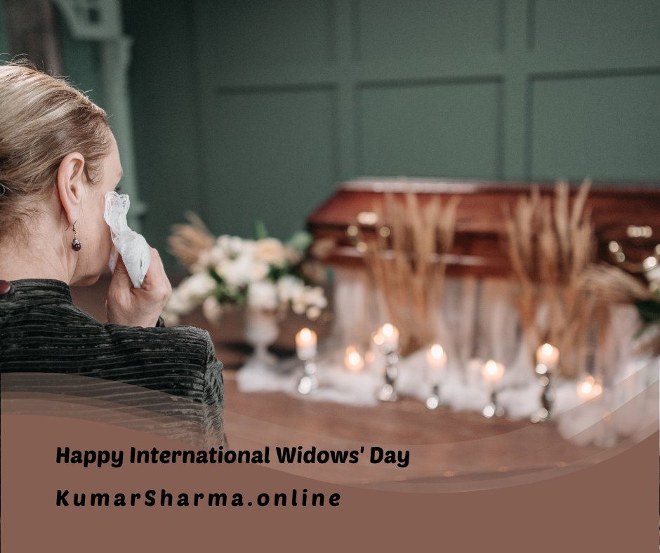 Happy International Widows' Day !!

#KumarSharmaOnline #widow #youngwidow #widowlife #widowhood #grief #griefjourney #widowsofinstagram #griefandloss #griefsupport #lifeafterloss