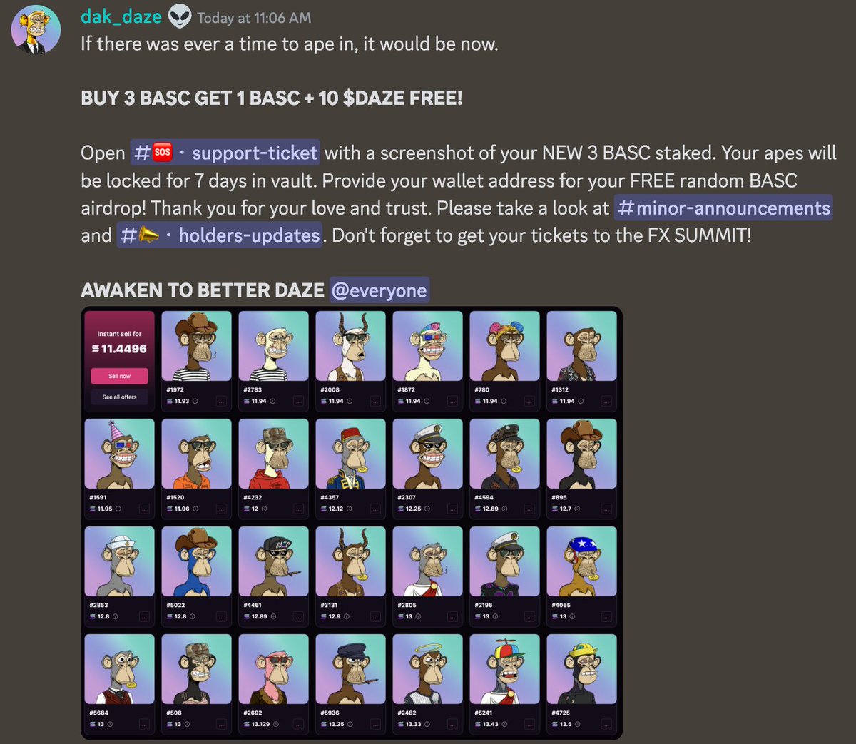 Did he say FREE?

BASC SWEEP EVENT IS LIVE